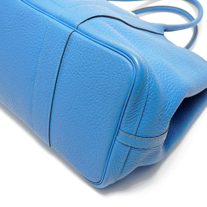 Hermes Tote Garden Party Vache Country Blue Royale — view 6
