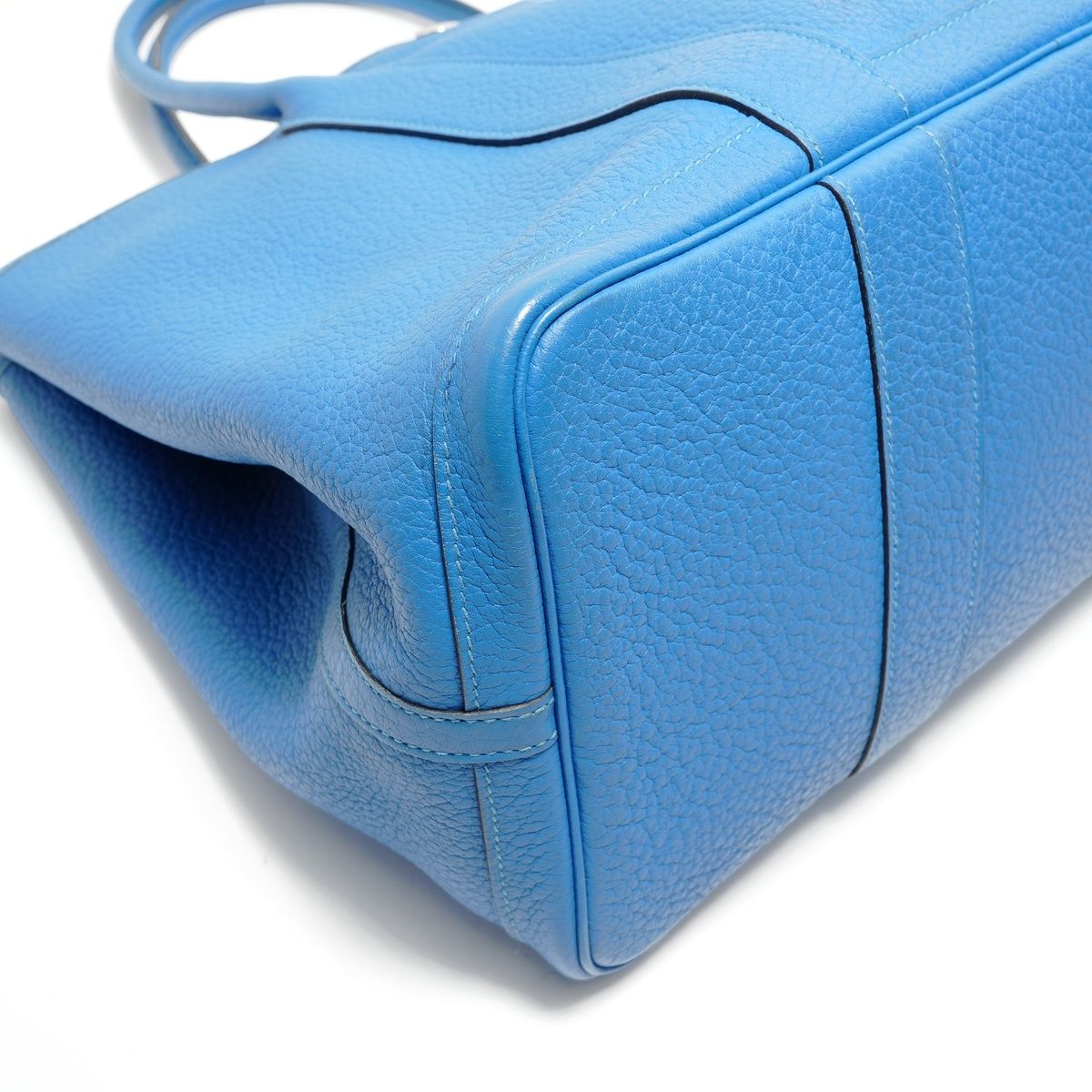 Hermes Tote Garden Party Vache Country Blue Royale — view 5