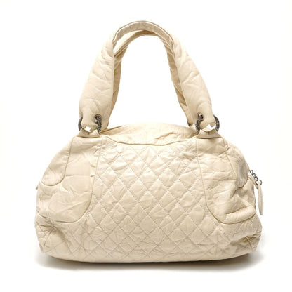 Chanel Shoulder Bag Leather Quilted CC Logo — view 2