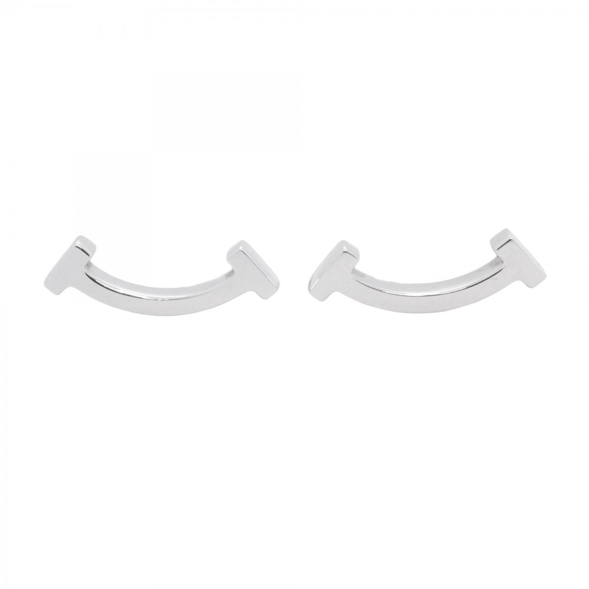 Tiffany & Co Earrings T Smile 18k White Gold