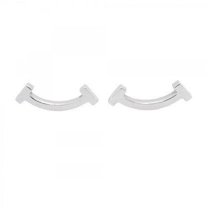 Tiffany & Co Earrings T Smile 18k White Gold