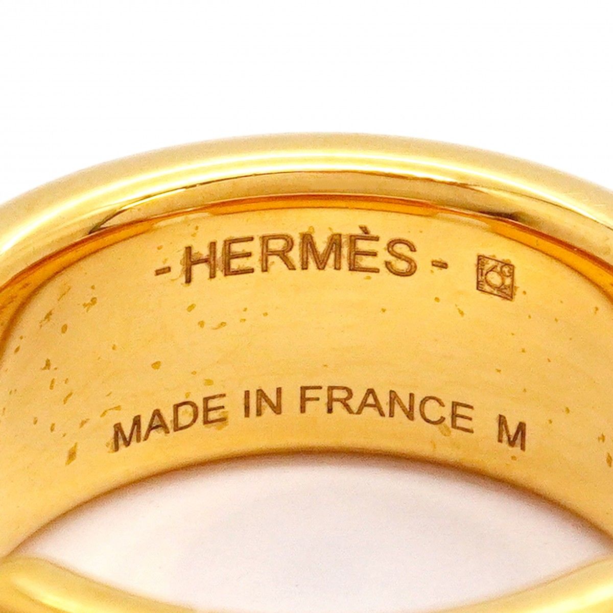 Hermes Ring Olympe PM Gold Plated Leather Black — view 4