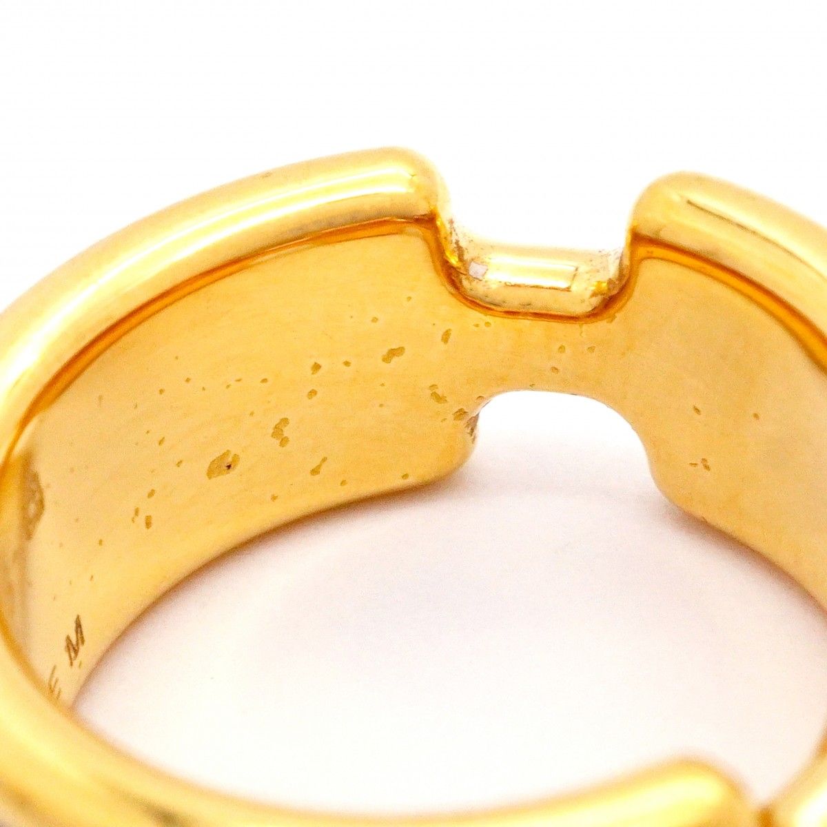 Hermes Ring Olympe PM Gold Plated Leather Black — view 7