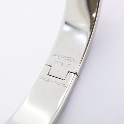 Hermes Bangle Clic Clac PM Metal Silver Orange Bracelet — view 5