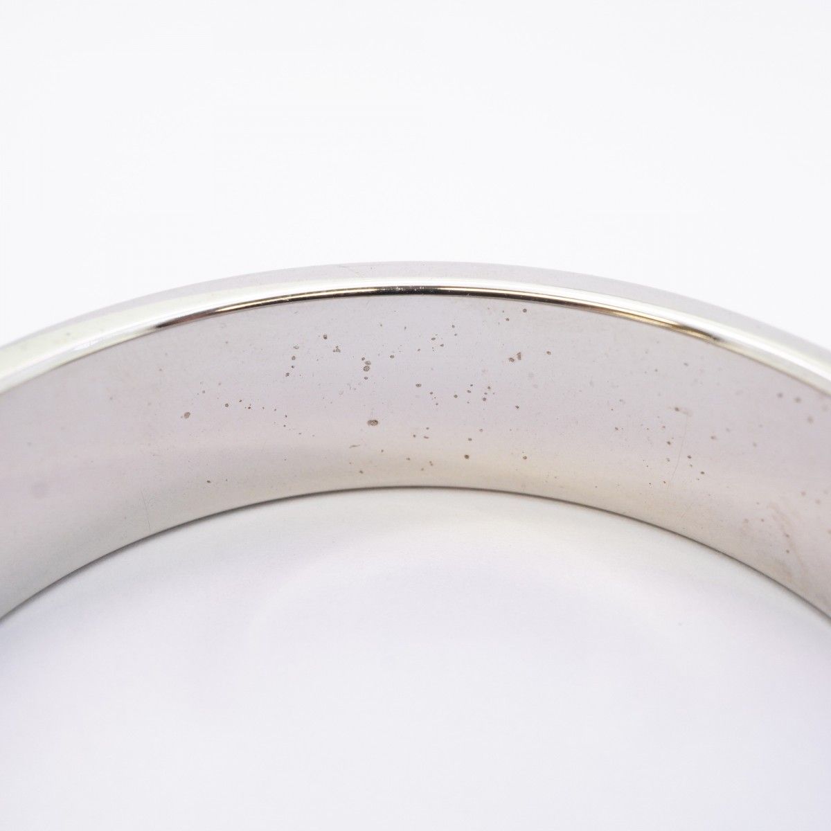 Hermes Bangle Clic Clac PM Metal Silver Orange Bracelet — view 8