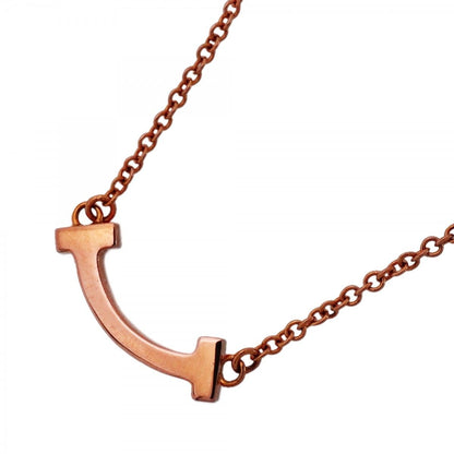 Tiffany & Co Necklace T-smile Mini 18k Pink Gold