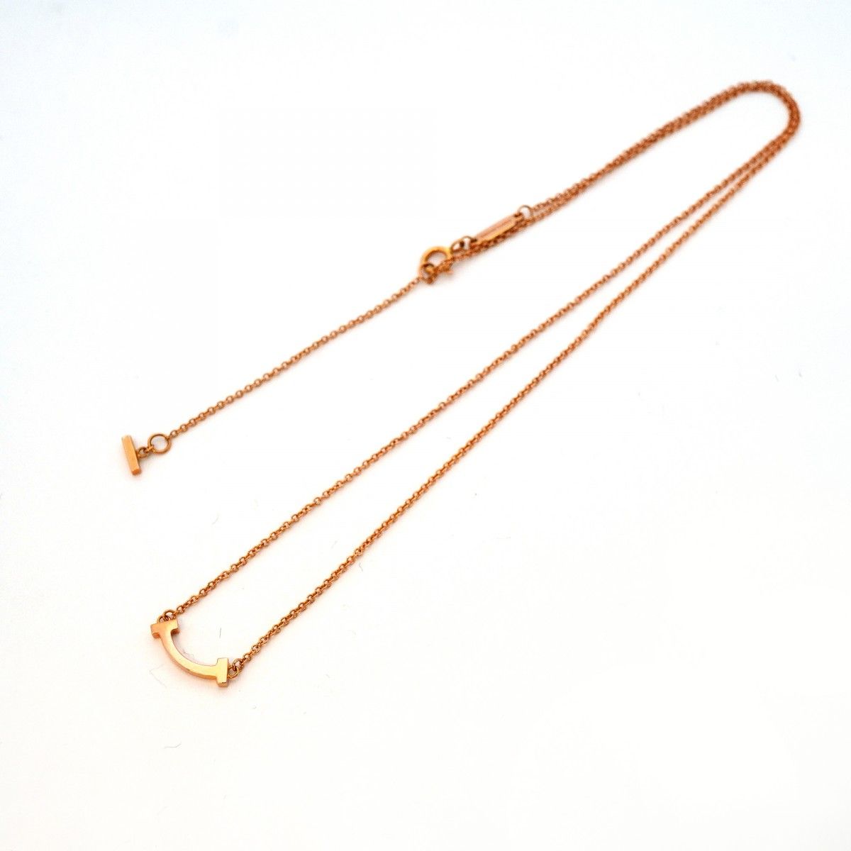 Tiffany & Co Necklace T-smile Mini 18k Pink Gold — view 3