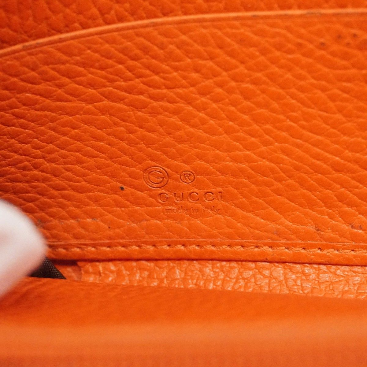 Gucci Wallet GG Canvas Beige Brown Orange Red Gold — view 4