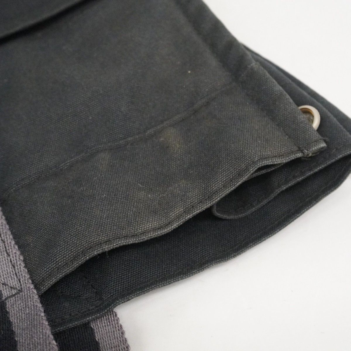 Hermes Tote Fourre Tout GM Canvas Black Silver — view 9