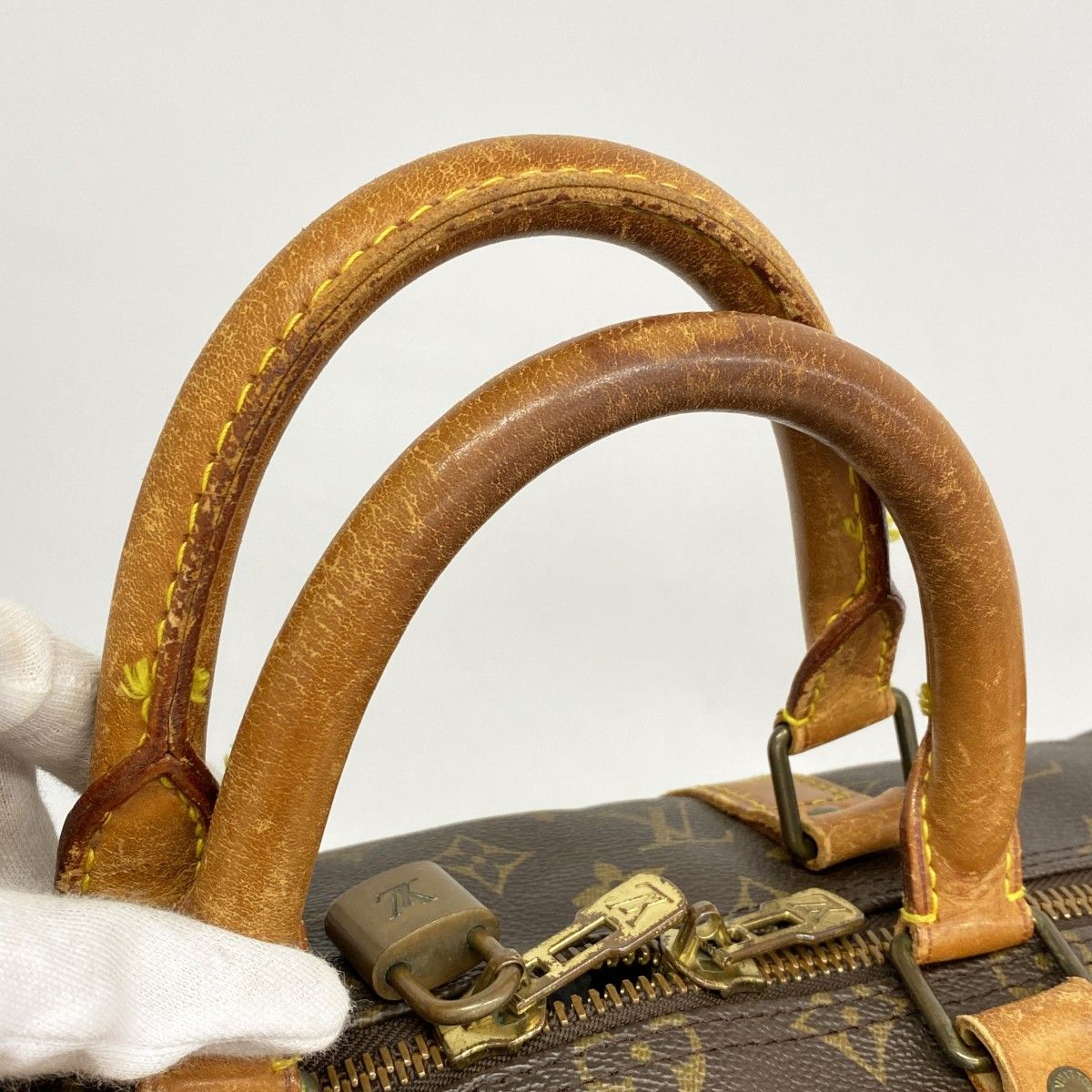 Louis Vuitton Boston Bag Monogram Keepall Bandouliere 50 Brown — view 9
