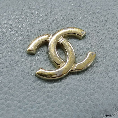 Chanel Wallet Trifold Caviar Leather Camellia Light Blue Gold Compact — view 4