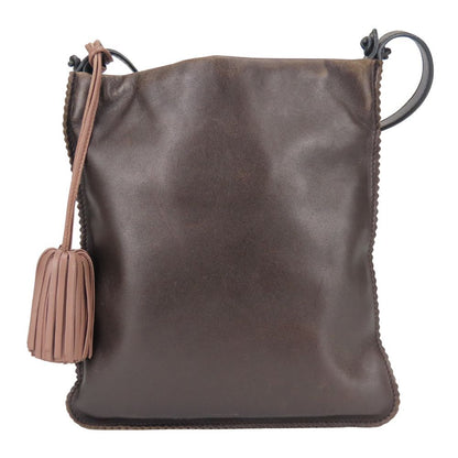 Loewe Shoulder Bag Anagram Napa Nappa Leather Dark Brown Pink Beige Crossbody — view 3