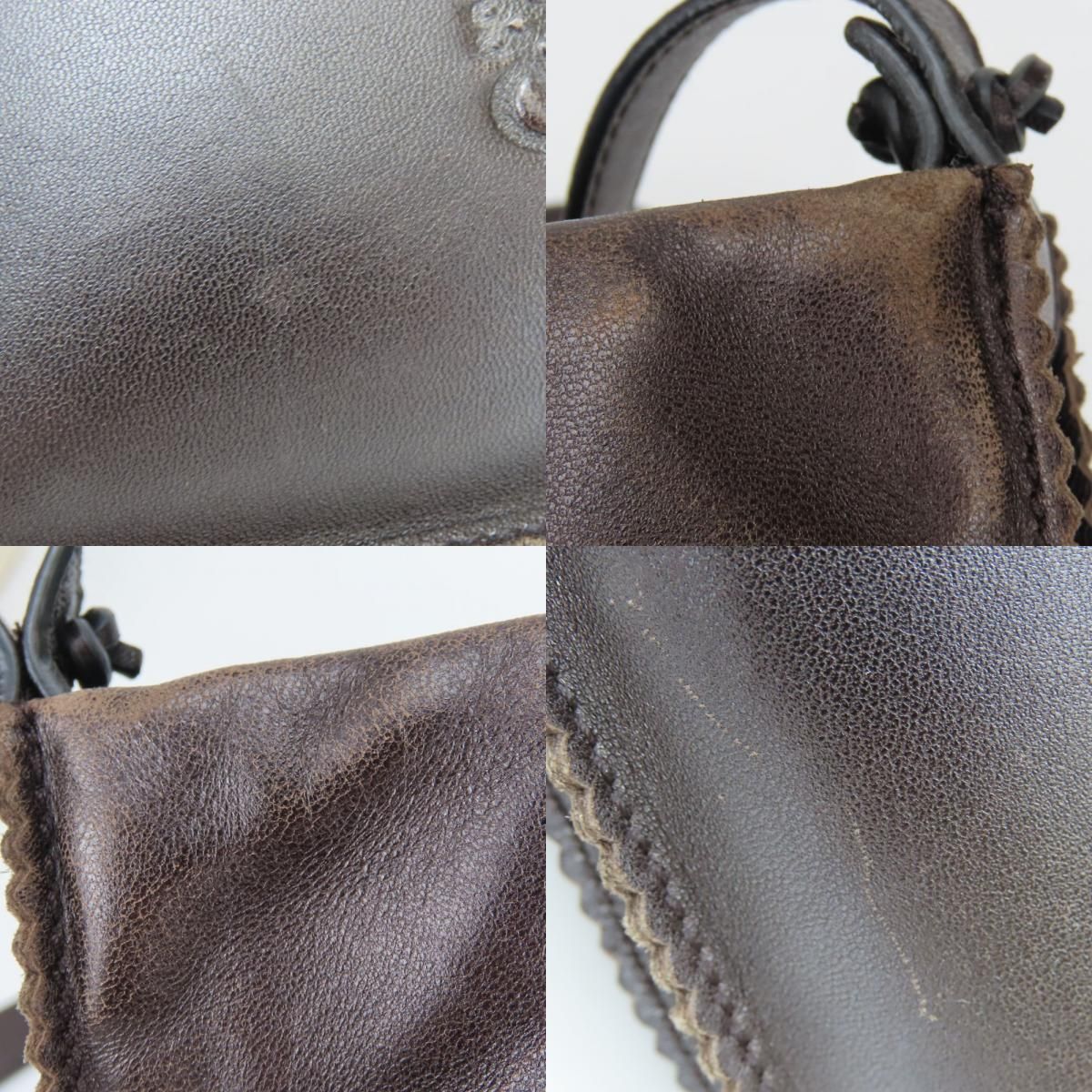 Loewe Shoulder Bag Anagram Napa Nappa Leather Dark Brown Pink Beige Crossbody — view 5