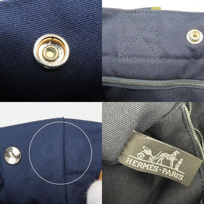 Hermes Tote Fourre Tout PM Canvas Navy Olive Daily Use — view 8