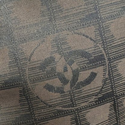 Chanel Tote New Travel Line PM CC Logo Jacquard Nylon Leather Dark Brown Black — view 5