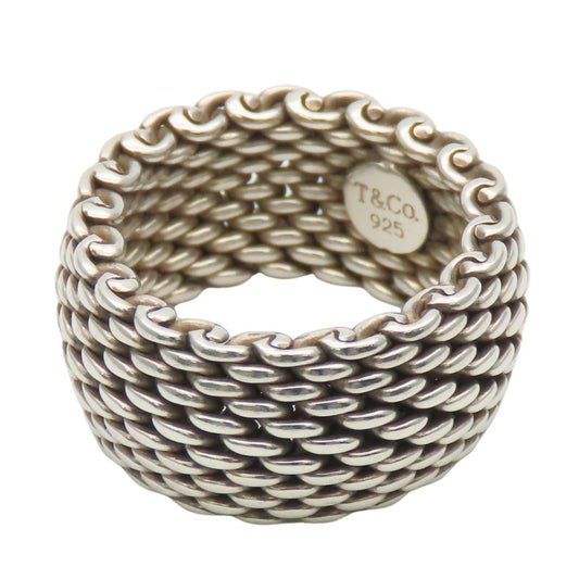 Tiffany & Co Ring Somerset 925 Sterling Silver Mesh