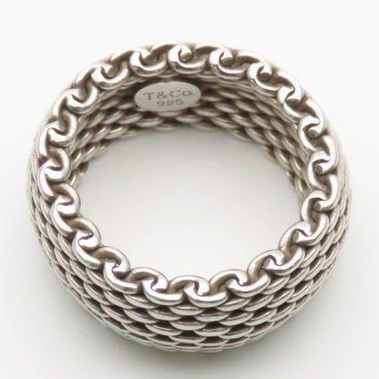 Tiffany & Co Ring Somerset 925 Sterling Silver Mesh