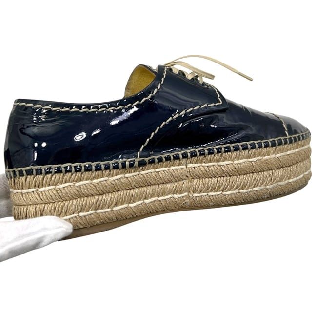 Prada Platform Espadrilles Black Shoes — view 6