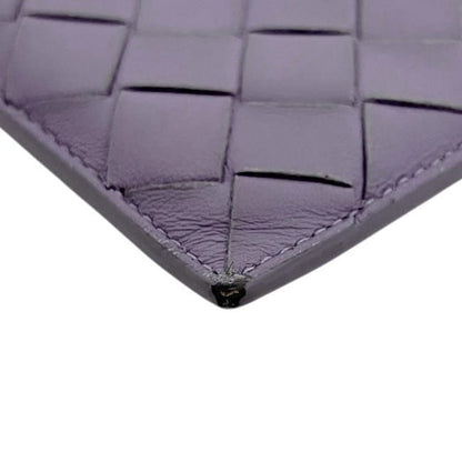 Bottega Veneta Coin Case Purple Intrecciato Purse — view 8