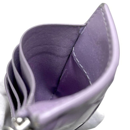 Bottega Veneta Coin Case Purple Intrecciato Purse — view 6