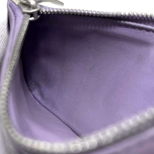 Bottega Veneta Coin Case Purple Intrecciato Purse — view 4