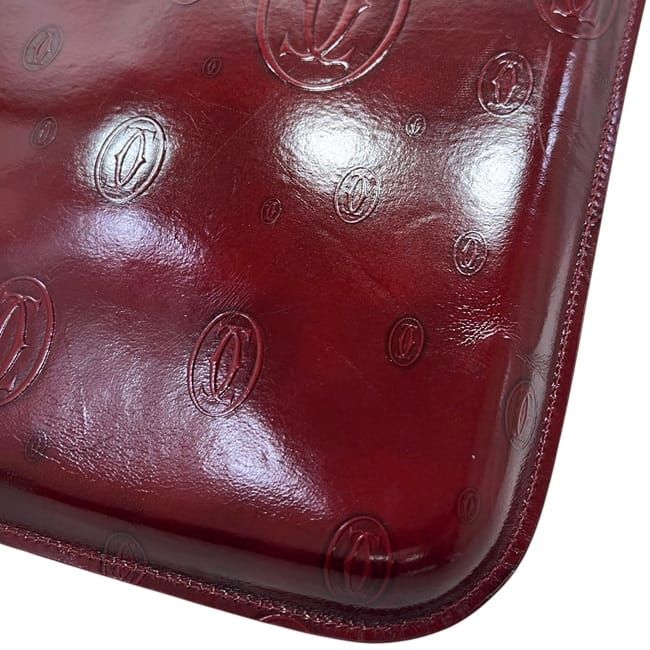 Cartier Handbag Bordeaux Red Happy Birthday Leather — view 7