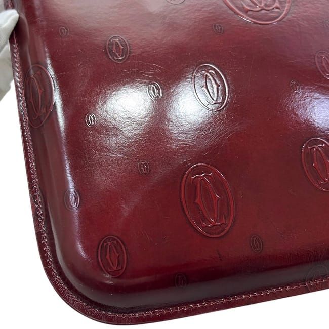 Cartier Handbag Bordeaux Red Happy Birthday Leather — view 8