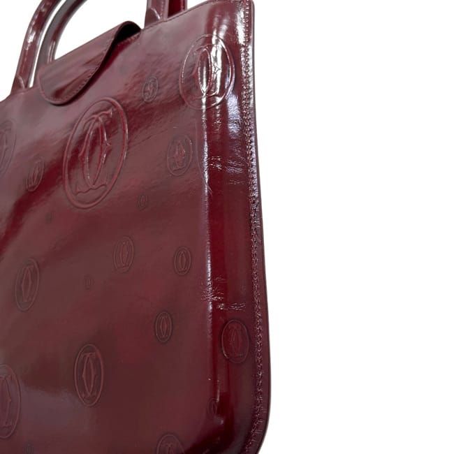 Cartier Handbag Bordeaux Red Happy Birthday Leather — view 6