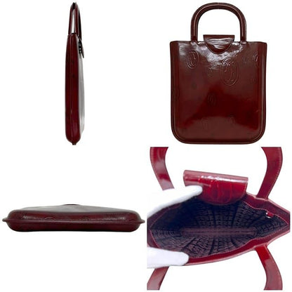 Cartier Handbag Bordeaux Red Happy Birthday Leather — view 2