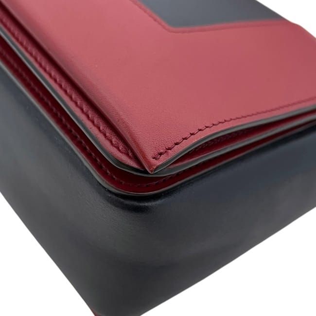 Celine Frame Shoulder Bag Red Navy Blue — view 7