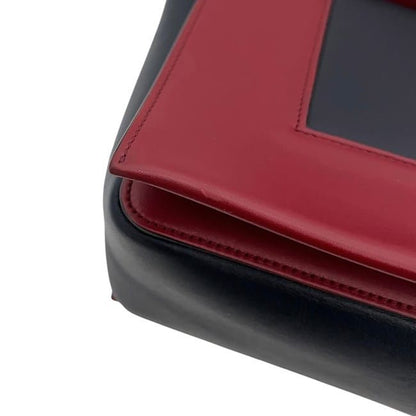 Celine Frame Shoulder Bag Red Navy Blue — view 8