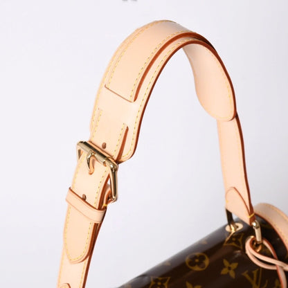 Louis Vuitton Monogram Tweedy Shoulder Bag World Limited Pieces Brown Gold — view 4