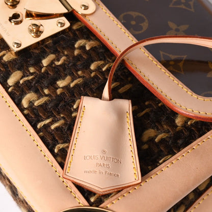 Louis Vuitton Monogram Tweedy Shoulder Bag World Limited Pieces Brown Gold — view 8