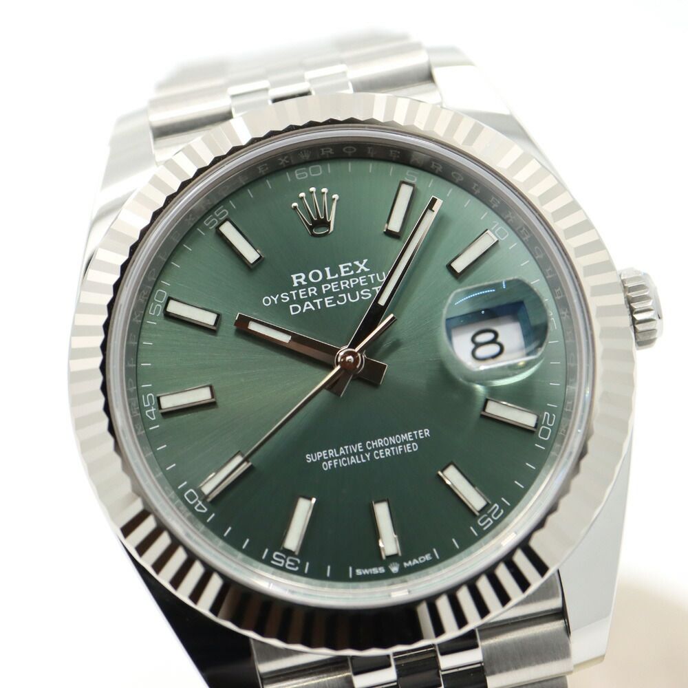 Rolex Datejust 41 Watch Jubilee Random Mint Green Polished — view 3