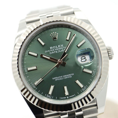 Rolex Datejust 41 Watch Jubilee Random Mint Green Polished — view 3