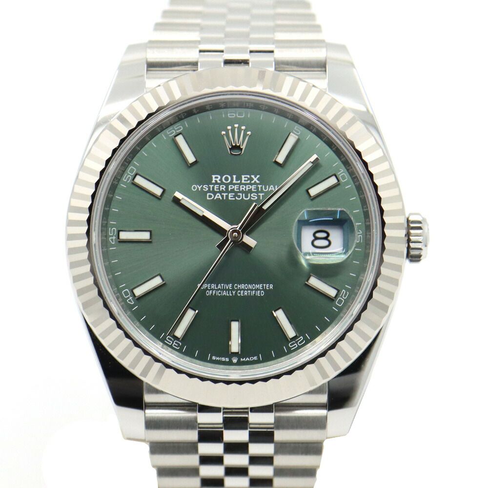 Rolex Datejust 41 Watch Jubilee Random Mint Green Polished