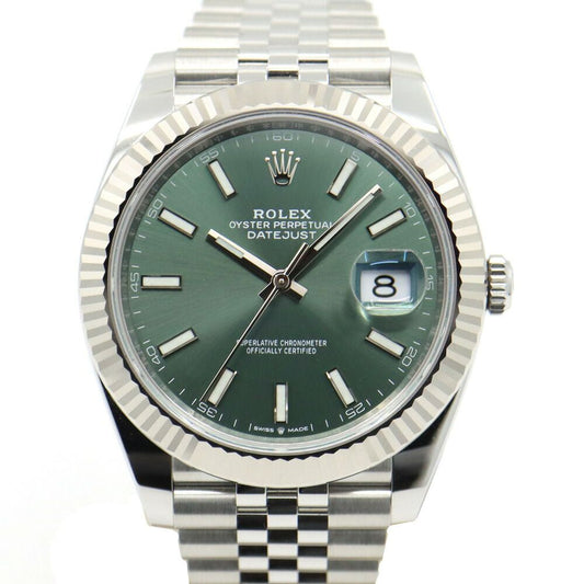 Rolex Datejust 41 Watch Jubilee Random Mint Green Polished