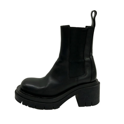 Bottega Veneta Short Boots 36 Black Side Gore Leather