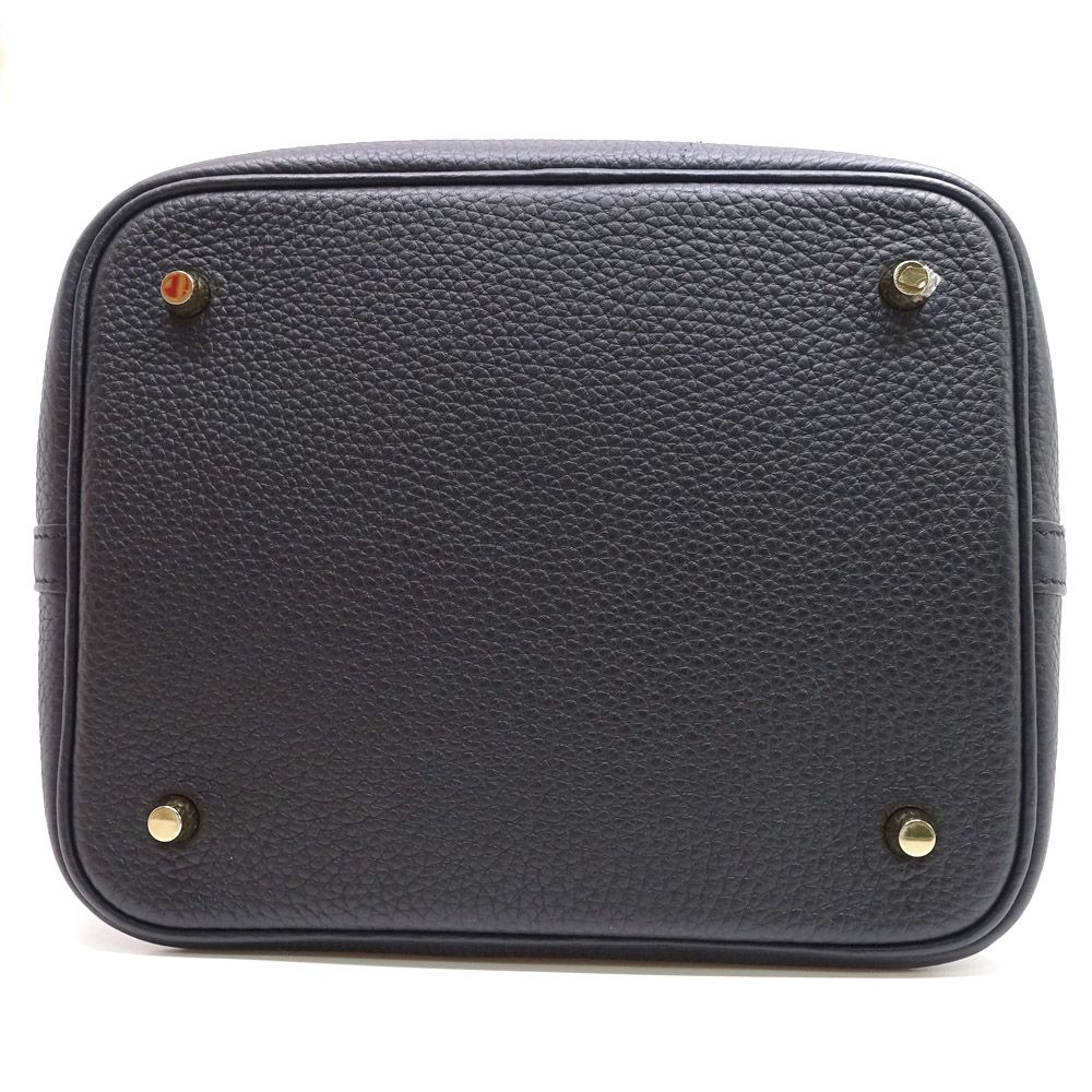 Hermes Picotin Lock MM Taurillon Clemence BK GD Handbag — view 4