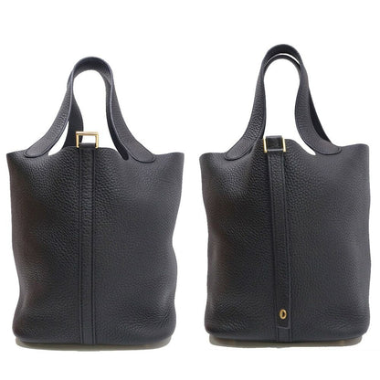 Hermes Picotin Lock MM Taurillon Clemence BK GD Handbag — view 3