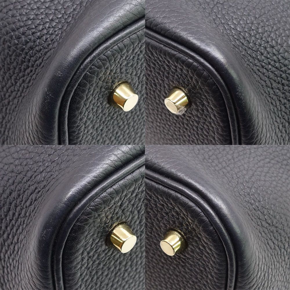 Hermes Picotin Lock MM Taurillon Clemence BK GD Handbag — view 5