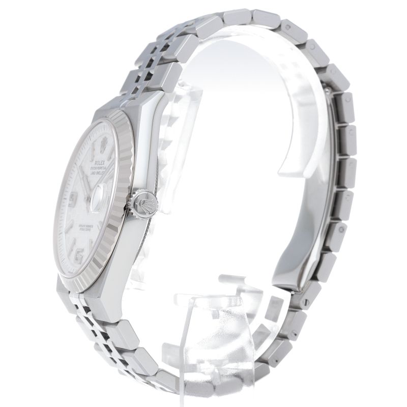 Rolex Land Watch Honeycomb Motif Box 18k White Gold SS — view 3