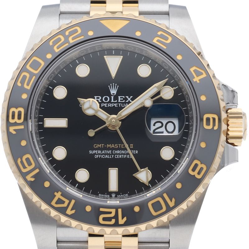 Rolex GMT Master 2 Watch Box 18k Yellow Gold SS Black
