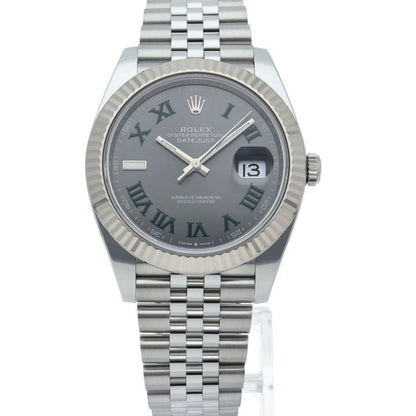 Rolex Datejust 41 Watch Jubilee Calf Troman Wimbledon Box 18k White Gold — view 2