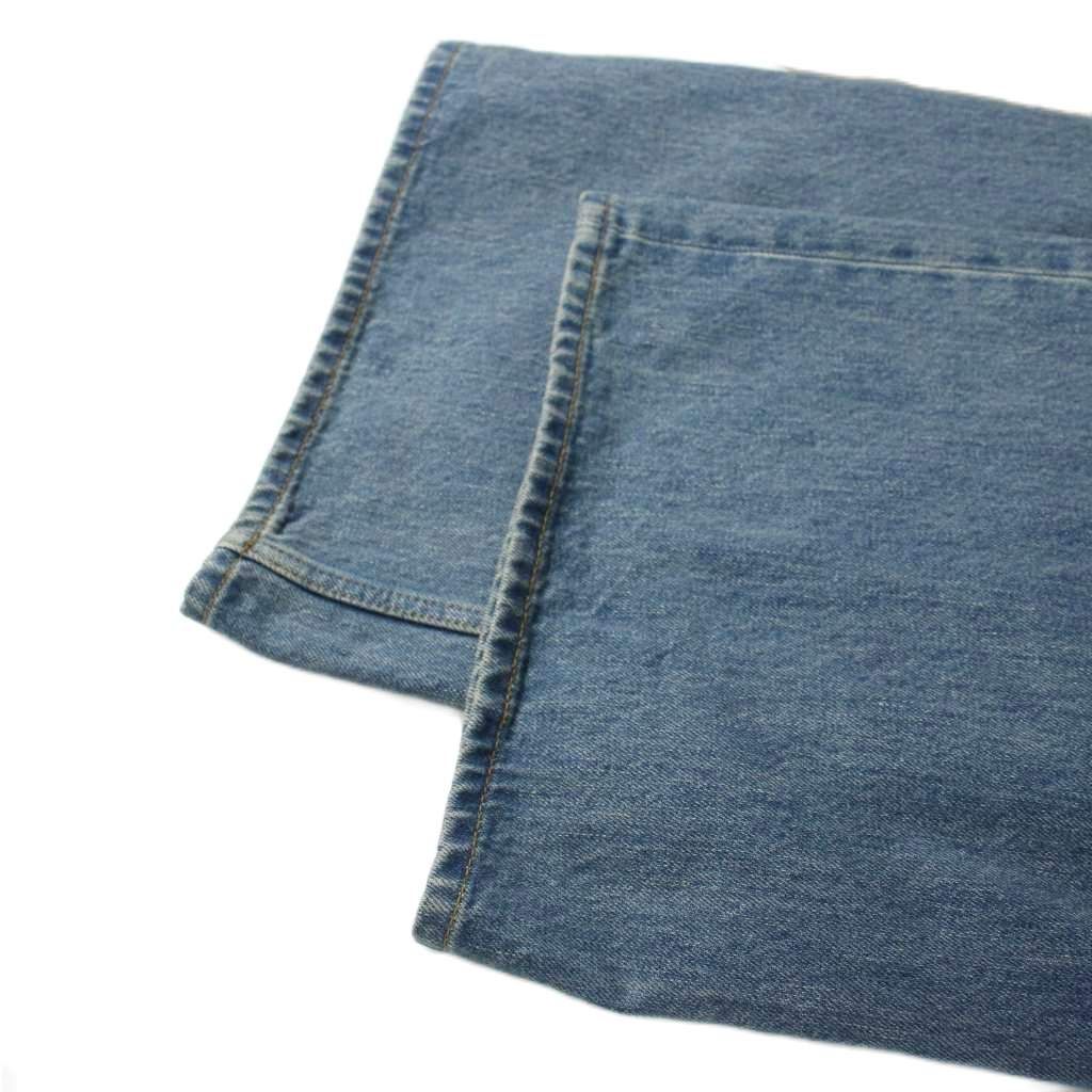 Loewe Denim Pants Flamenco Jeans Wide Frill Indigo — view 5