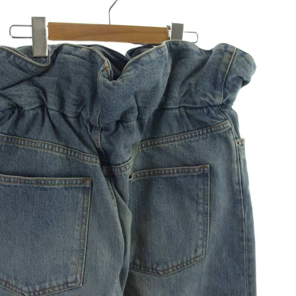 Loewe Denim Pants Flamenco Jeans Wide Frill Indigo — view 4