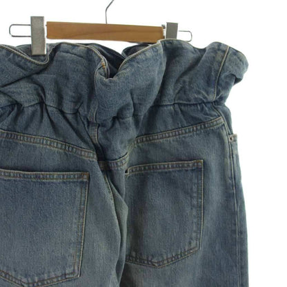 Loewe Denim Pants Flamenco Jeans Wide Frill Indigo — view 4
