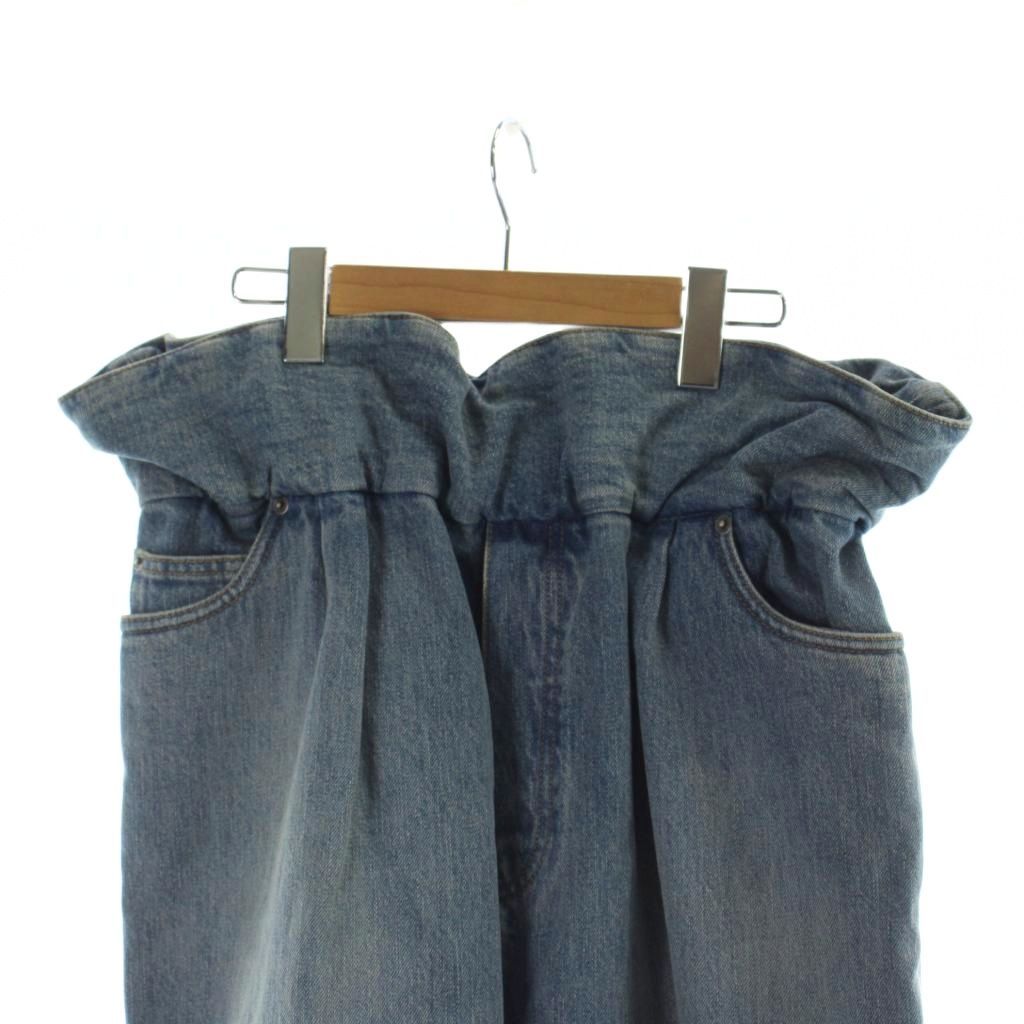 Loewe Denim Pants Flamenco Jeans Wide Frill Indigo — view 3