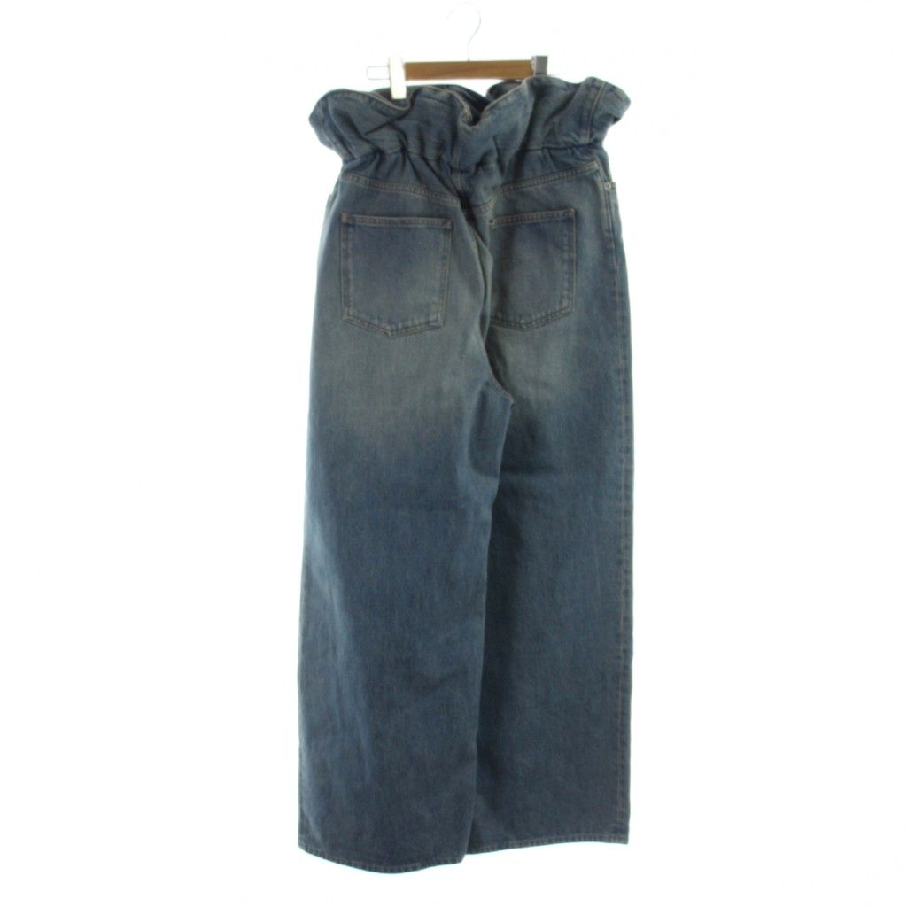 Loewe Denim Pants Flamenco Jeans Wide Frill Indigo — view 2