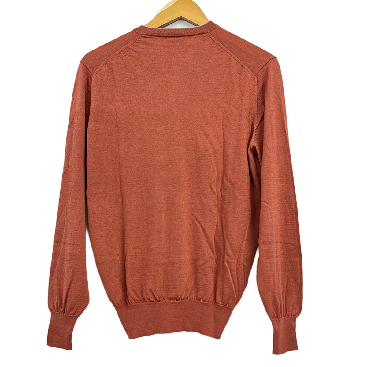Brunello Cucinelli Long Sleeve Sweater 48 M Pink Light Gray Neck Cashmere Silk — view 2